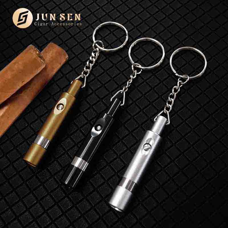Circular Metal Cigar Punch Cutter–Elegant Pocket Cigar Tool