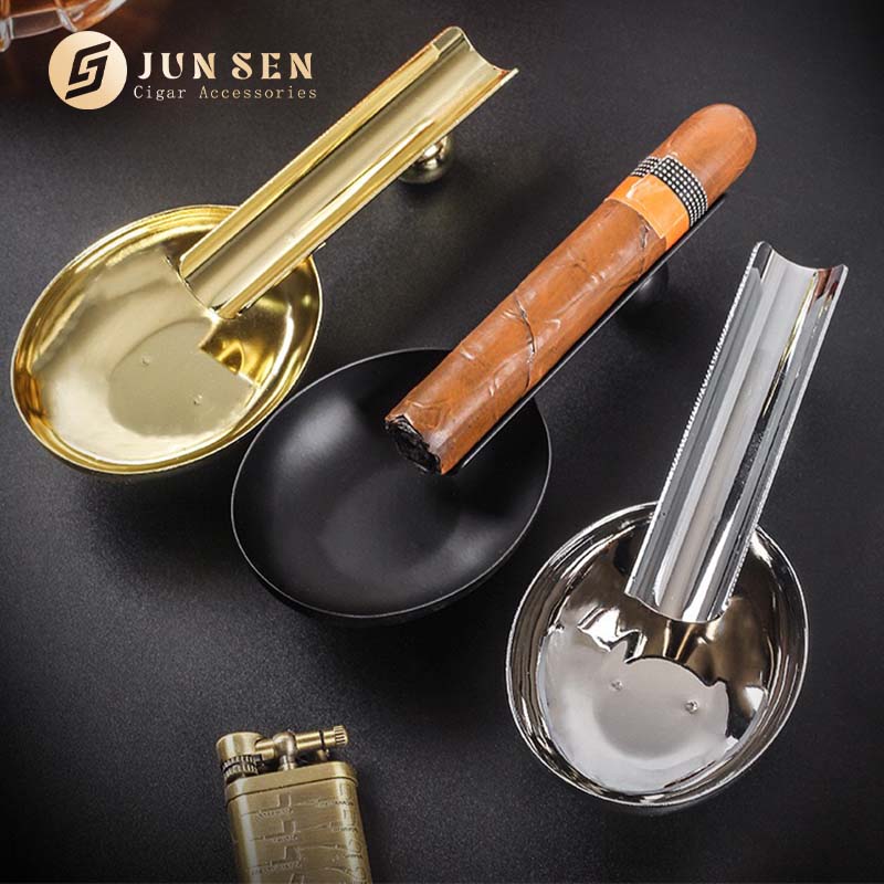 Luxury Stainless Steel Cigar Ashtray–Durable&Stylish Design