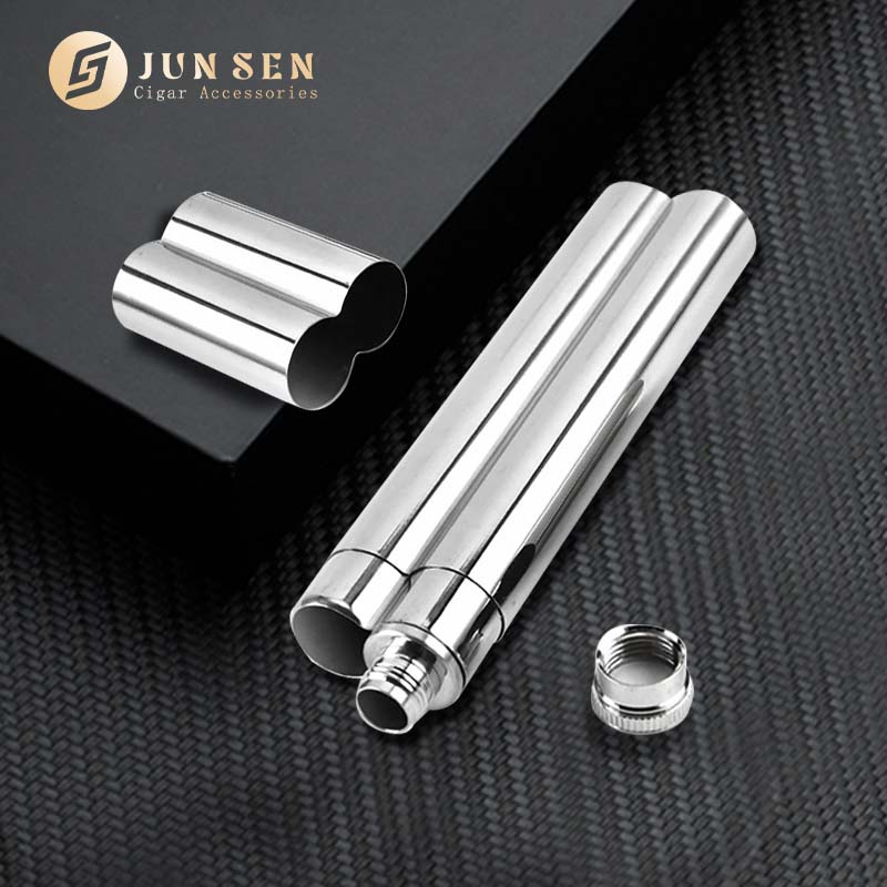 2-in-1 Cigar Tube & Flask – Stainless Steel Travel Container