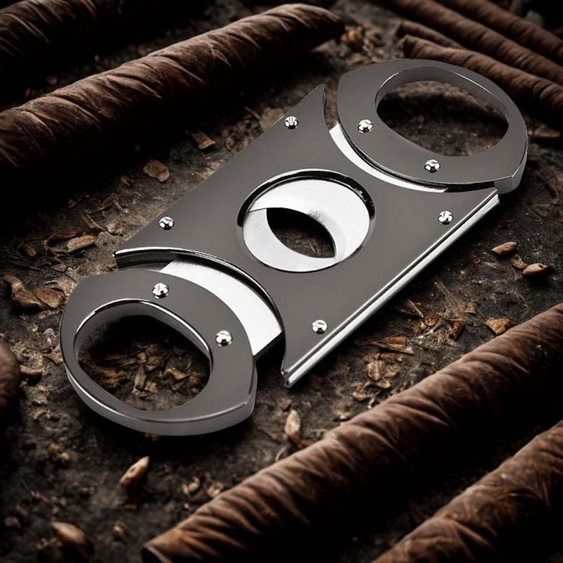 Factory Direct Auto-Lock Cigar Cutter With Teardrop Style