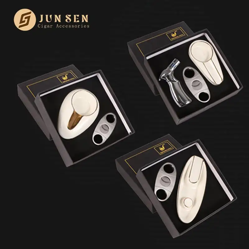 OEM Portable Cigar Gift Pack Set with Cigar Cutter & Holder