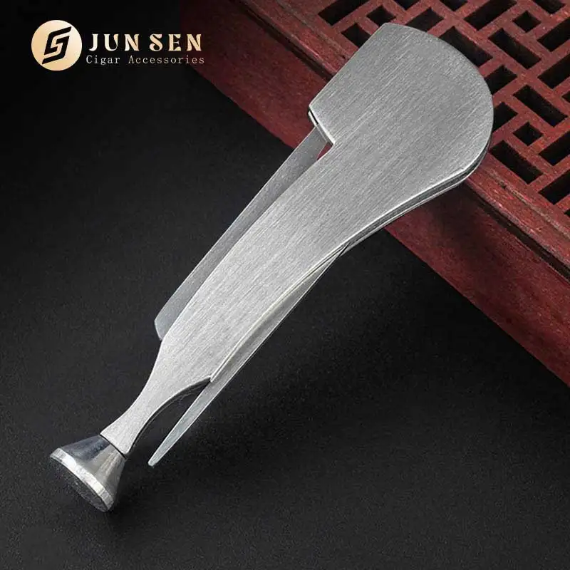 Popular 3-in-1 Cigar Draw Poker - Durable Metal Cigar Tool