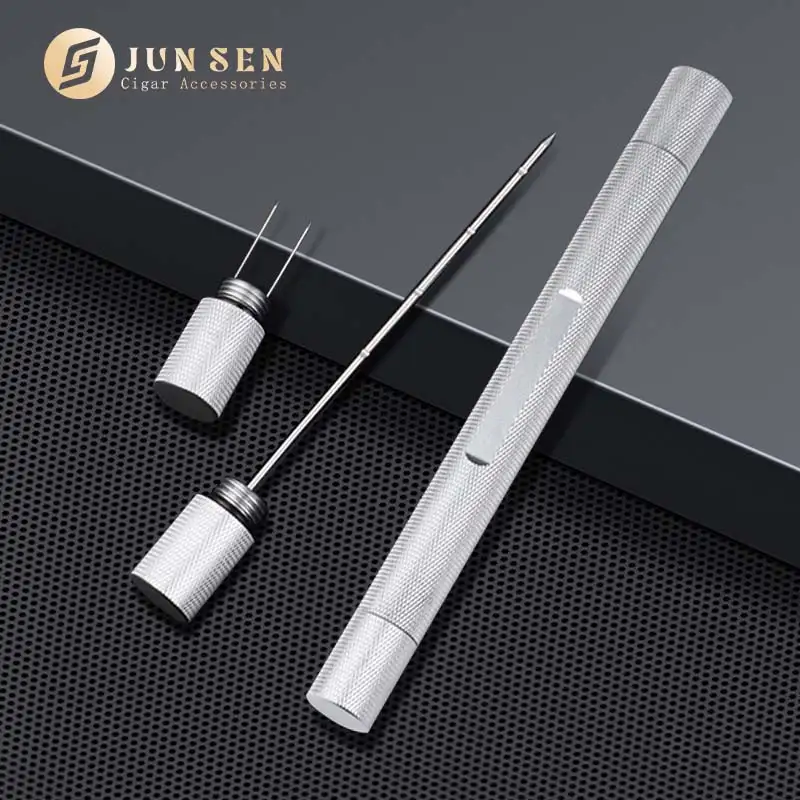 Portable Stainless Steel Cigar Punch Needle Cigar Accessory